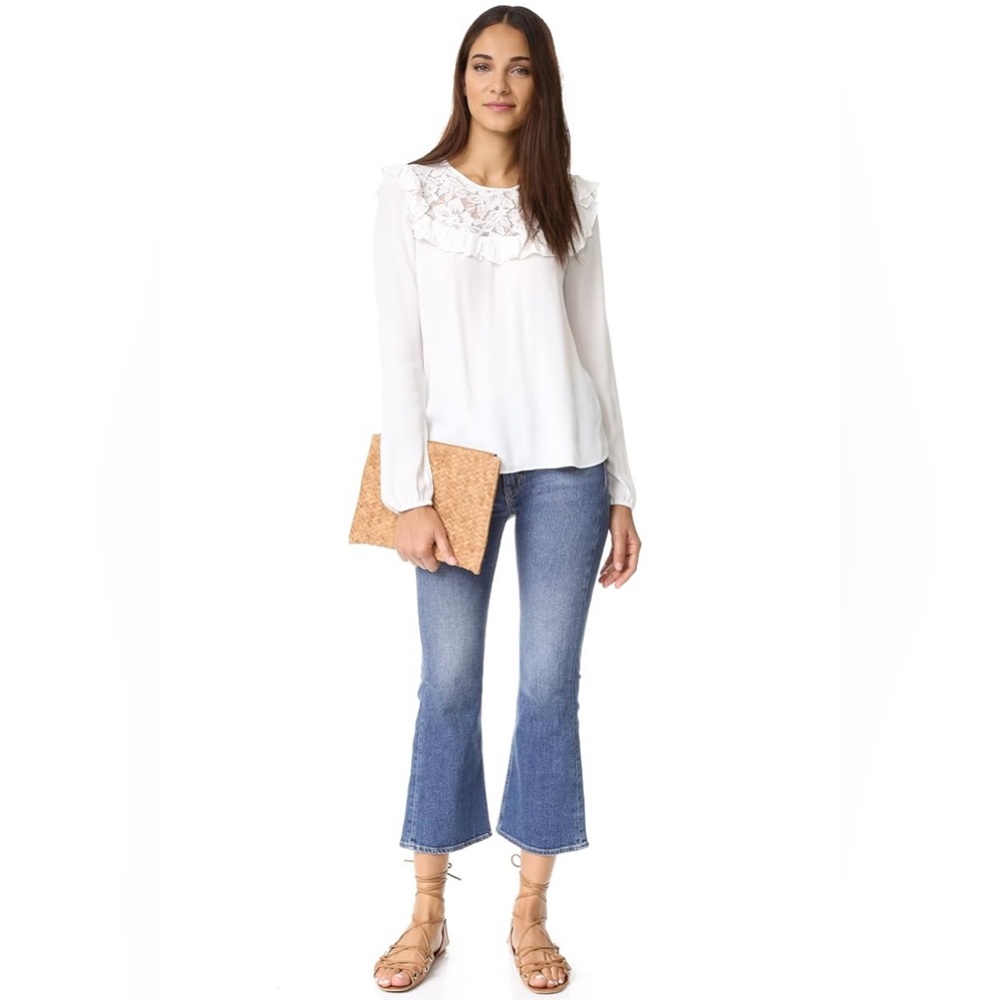 White lace blouse that can easily be casually styled or worn to the office. - Picture 3 of 5